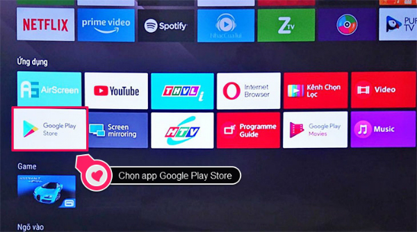 chiếu điện thoại lên tivi