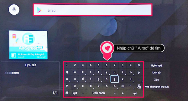 chiếu điện thoại lên tivi