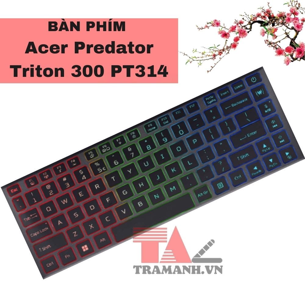 thumbnail image 2 of Acer Predator Triton PT314-51s / PT516-51s / PT516-52s US Backlit Keyboard – Black, OEM, 6-Month Warranty 2 of 5