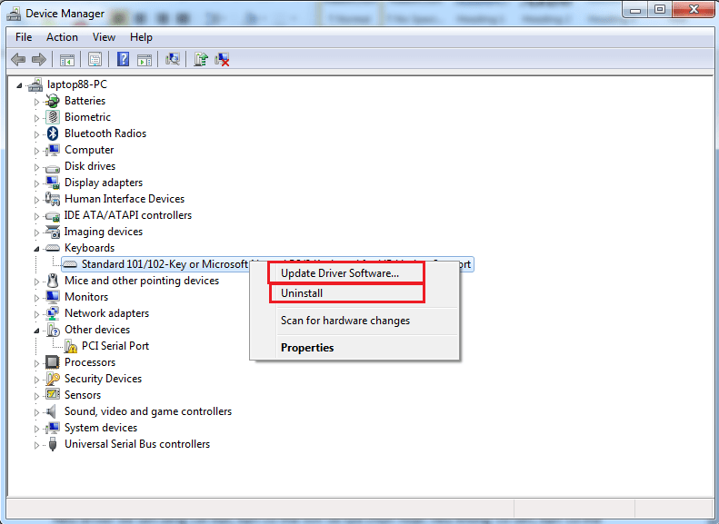 laptop dell k nhận bàn phím-update driver