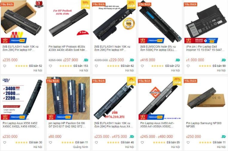 Địa chỉ mua pin laptop mới chính hãng tại Đà Nẵng