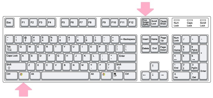 Sử dụng tổ hợp phím Windows + Print Screen