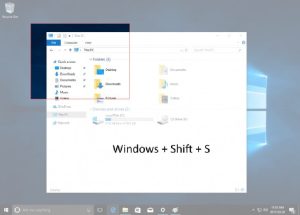 Dùng tổ hợp phím Windows + shift + S