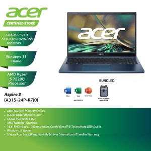 Acer Aspire 3 A315 24P - Top laptop học online pin trâu năm 2025